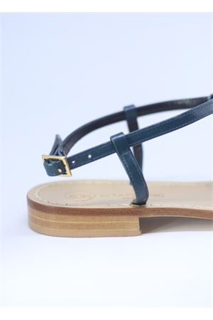 Green flip flop sandals with tassels Da Costanzo | NAPPINE2PVERDE